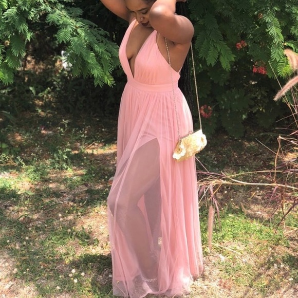 Dusty Rose Tulle Dress - Picture 1 of 4
